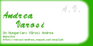 andrea varosi business card